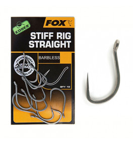 Fox - Edges Arma - Stiff Rig Straight - Szakáll nélküli Horog